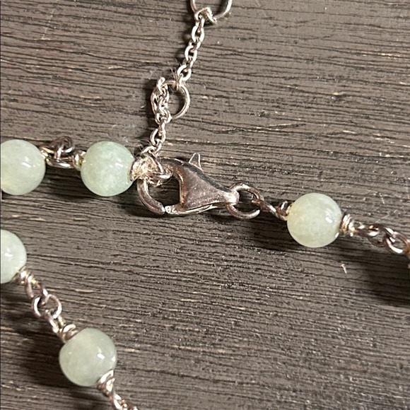 Jade & 925 Sterling Silver Charm Bracelet - Luck & Fortune Theme - Picture 3 of 7
